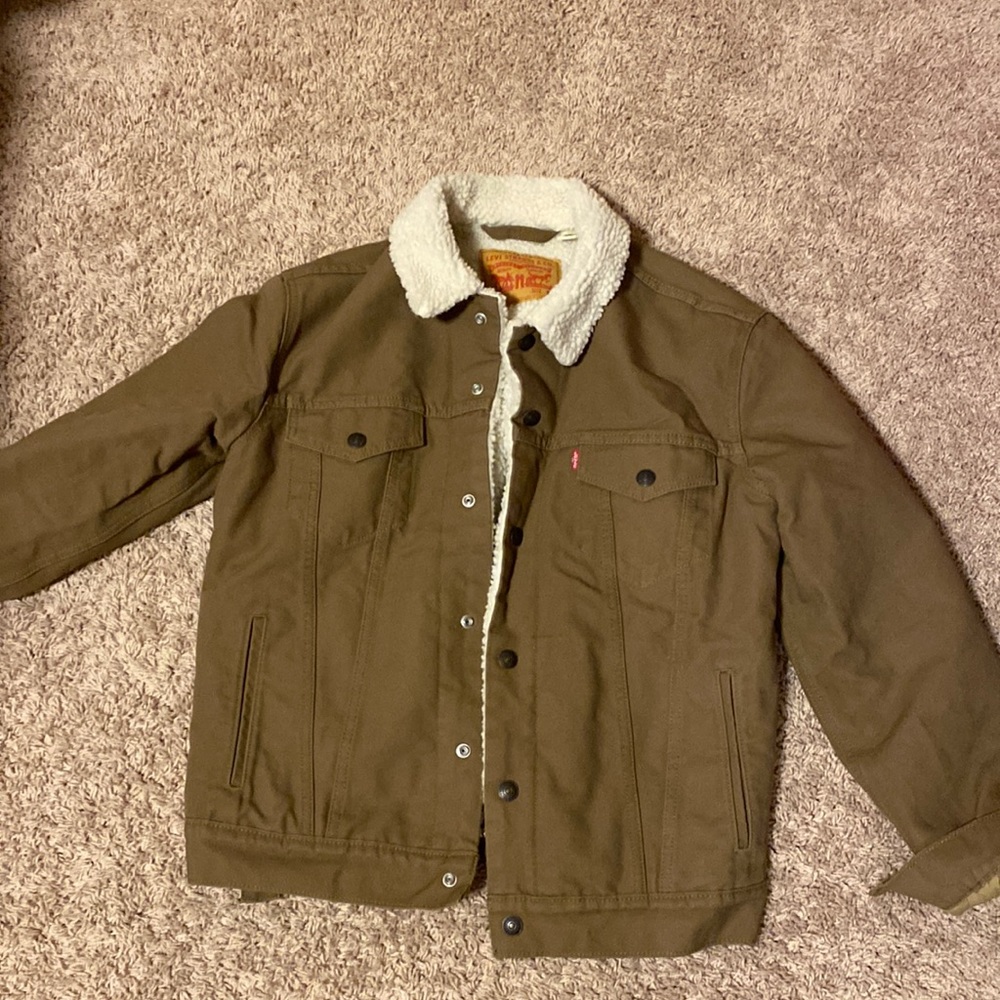 canvas type lll sherpa trucker jacket